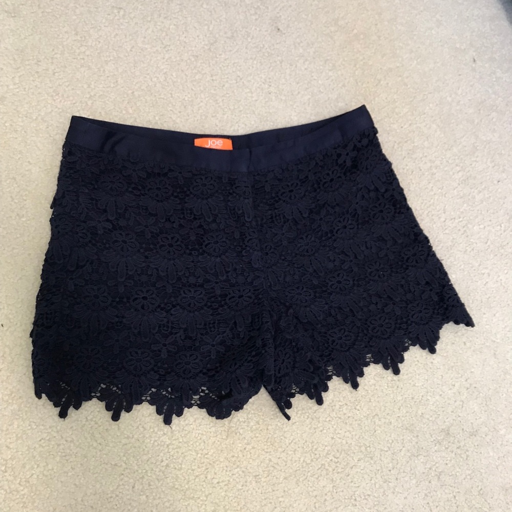 Navy blue lace shorts